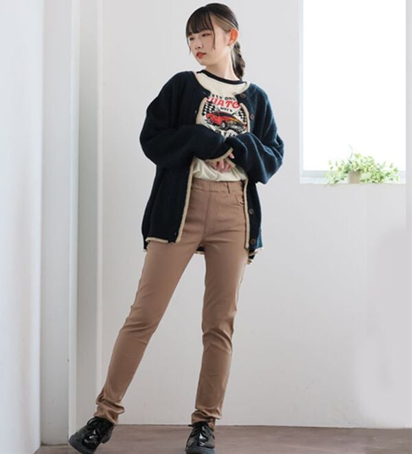 A HAPPY MARILYN（アハッピーマリリン）の「【Ｍ～８Ｌ】【選べる丈】のび～る ストレッチ ツイル 魔法の 美脚レギンスパンツ（スリム・スキニーパンツ）」｜詳細画像