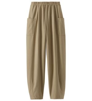 BELLUNA（ベルーナ）の「ウーリッシュジャージーコロンパンツ（フルレングスパンツ）」｜杢ベージュ