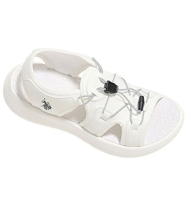 RANAN（ラナン）の「＜Ｕ．Ｓ．ＰＯＬＯ　ＡＳＳＮ．（ユーエス　ポロ　アッスン）＞超軽量！幅広レースアップスポーツサンダル（サンダル・ミュール）」｜オフホワイト