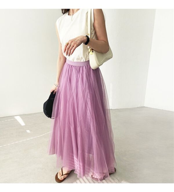 GeeRA（ジーラ）の「フレアーチュールロングスカート（ロングスカート）」｜詳細画像