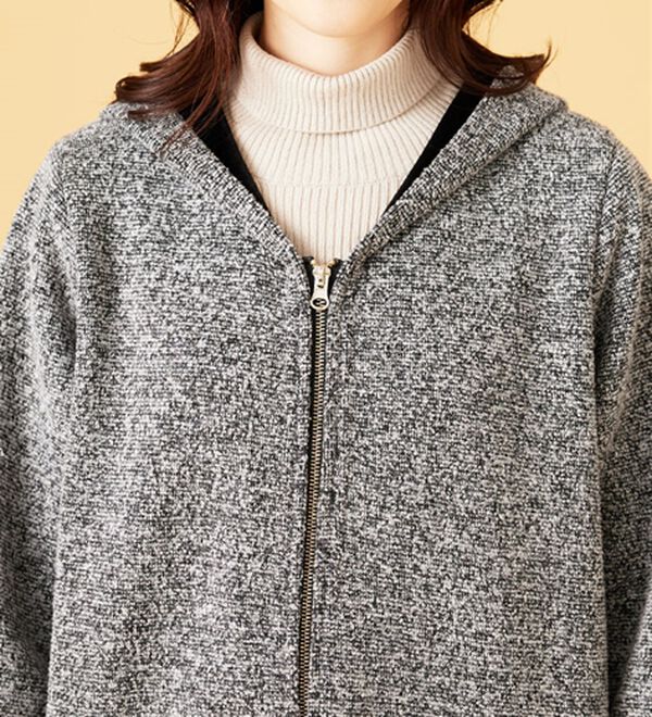 BELLUNA（ベルーナ）の「裏ベロア素材フードデザインコート（ロングコート）」｜詳細画像