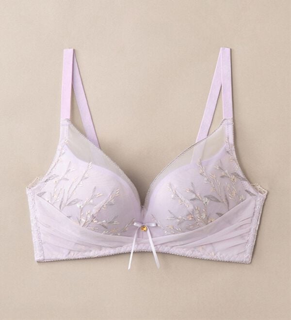 YU'NOW（ユナウ）の「ピーチＢＯＭブラ・ショーツ（別売）（ブラジャー）」｜ラベンダー