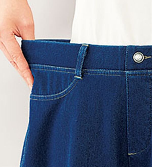 BELLUNA（ベルーナ）の「伸びる！ひんやりニットデニムパンツ（フルレングスパンツ）」｜詳細画像