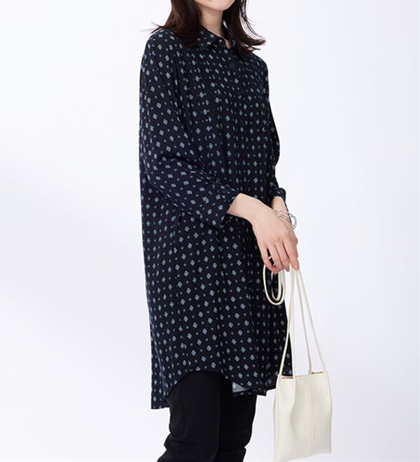 BELLUNA（ベルーナ）の「レーヨン素材ピンタック使いワンピース（その他ワンピース）」｜詳細画像