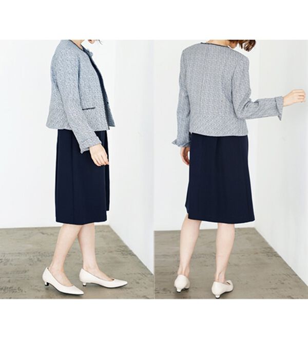 GeeRA（ジーラ）の「【入卒式/セレモニー】ツイード着回し５点セットスーツ　２ジャケット＆パンツ＆ワンピ（その他スーツ）」｜詳細画像