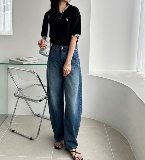 GeeRA（ジーラ）の「【ＵＳ．ＰＯＬＯ．ＡＳＳＮ】ライン配色Ｔシャツ（Tシャツ）」｜詳細画像