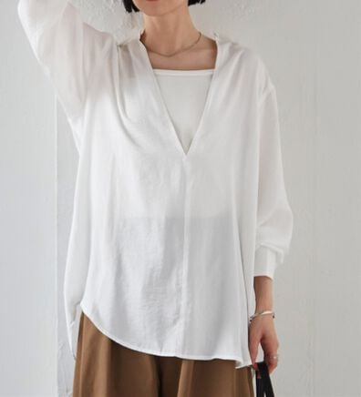 RANAN（ラナン）の「2WAYサテンスキッパーシャツ（シャツ）」