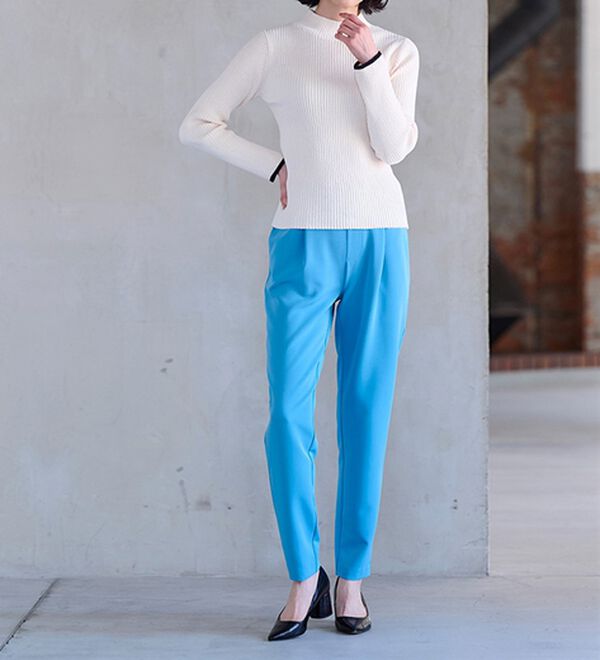 RANAN（ラナン）の「【選べる股下】美脚シルエットタックパンツ（股下６１・６５ｃｍ）（フルレングスパンツ）」｜詳細画像