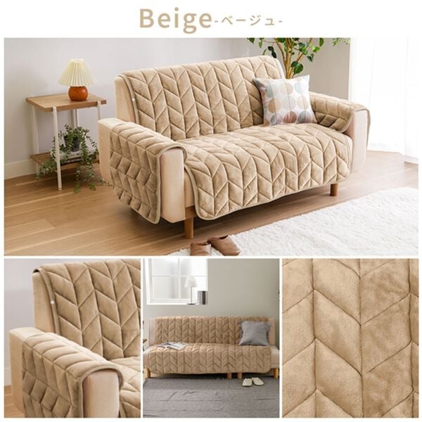 iellio（イエリオ）の「あったかふわふわボリュームソファカバー＜吸湿発熱・フランネル素材＞（ソファーカバー）」｜詳細画像