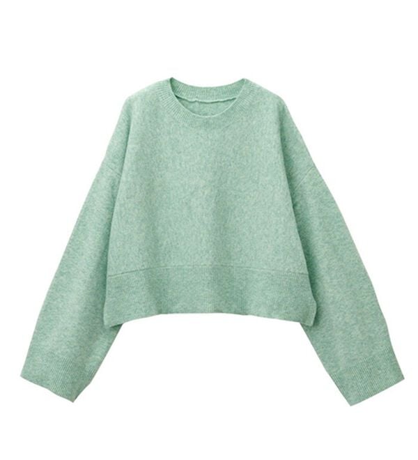 GeeRA（ジーラ）の「ふわふわ素材ワイドスリーブショートニット（ニット・セーター）」｜詳細画像