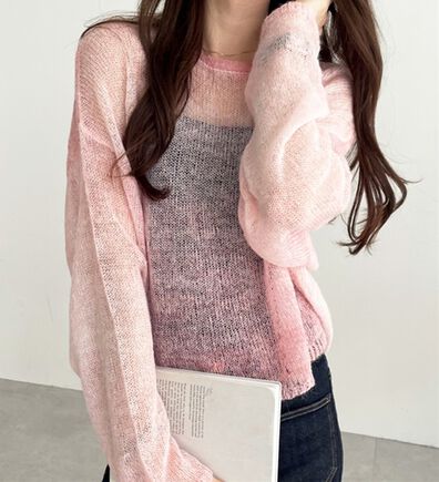 GeeRA（ジーラ）の「グラデーションシアーニットプルオーバー（ニット・セーター）」
