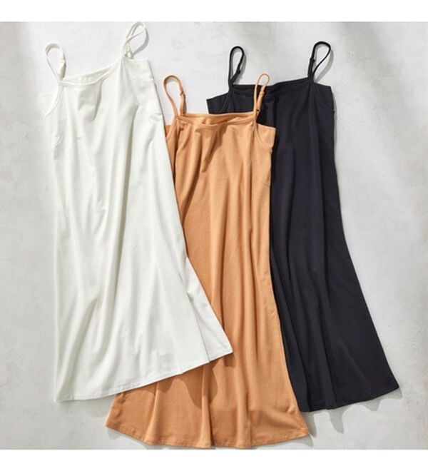 YU'NOW（ユナウ）の「綿混のベーシック汗取りキャミワンピース（肌着・インナーウェア）」｜詳細画像