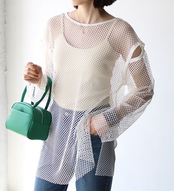 GeeRA（ジーラ）の「メッシュ素材２ＷＡＹプルオーバー（カットソー）」｜オフホワイト