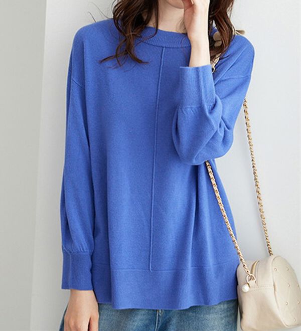 BELLUNA（ベルーナ）の「ふんわり袖カシミヤタッチプルオーバー（ニット・セーター）」｜詳細画像