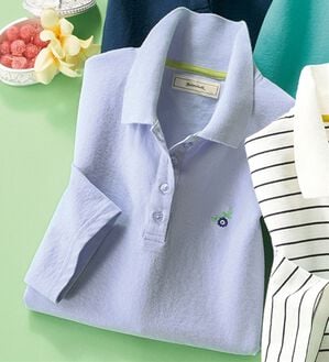 ルフラン（ルフラン）の「さらっとアクティブポロシャツ（ポロシャツ）」｜サックス