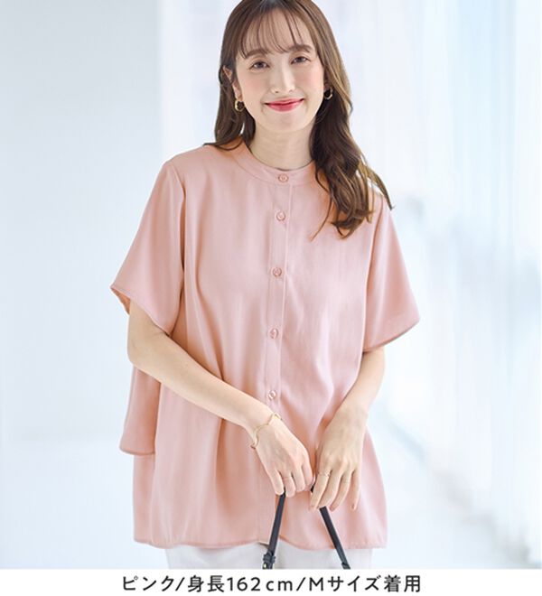 alotta（アロッタ）の「【イージーケア】バックフリルデザインブラウス（ブラウス）」｜詳細画像