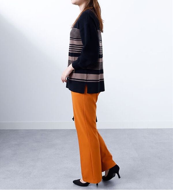 BELLUNA（ベルーナ）の「ランダムボーダーニットプルオーバー（ニット・セーター）」｜詳細画像