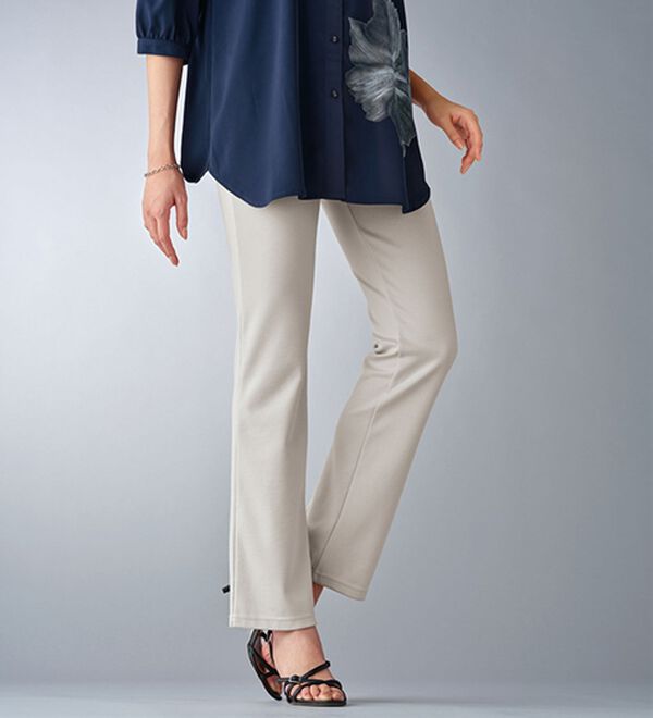 BELLUNA（ベルーナ）の「【裏起毛有無】ジャストフィットらくらくパンツ（フルレングスパンツ）」｜詳細画像