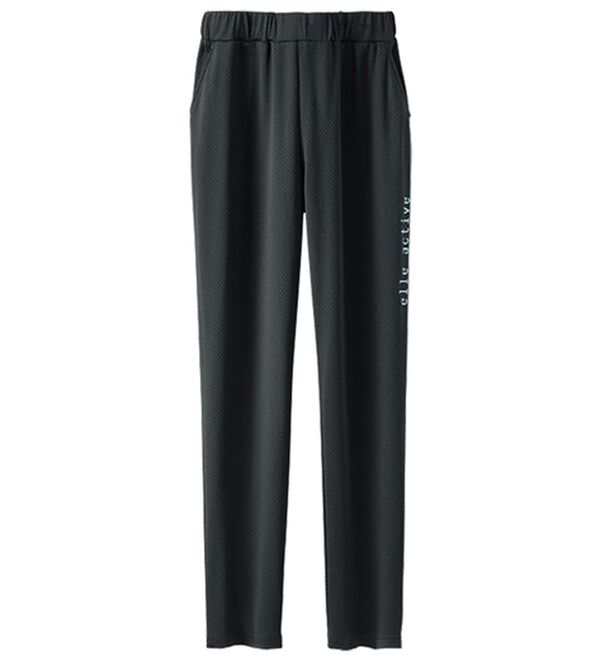 ELLE Active＞裏起毛ハニカムメッシュジャージパンツ
