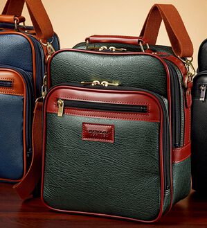 「＜ダンロップ・リファインド＞豊岡製多機能ショルダーバッグ（メンズショルダーバッグ）」｜ダークグリーン