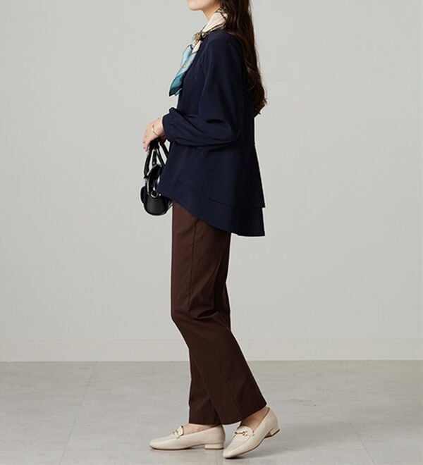 BELLUNA（ベルーナ）の「【再入荷】ボリューム袖美人顔バックフレアーＴブラウス（ブラウス）」｜詳細画像