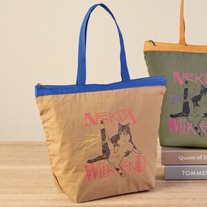 「ねこの保冷バッグ（エコバッグ・保冷保温バッグ）」｜ベージュ