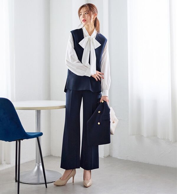 GeeRA（ジーラ）の「【入卒式/セレモニー】着回しベスト＆ジャケットセットスーツ（パンツスーツ）」｜詳細画像