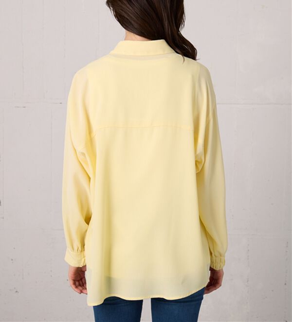 BELLUNA（ベルーナ）の「イージーケア！とろみ素材ビッグシャツ（シャツ）」｜詳細画像