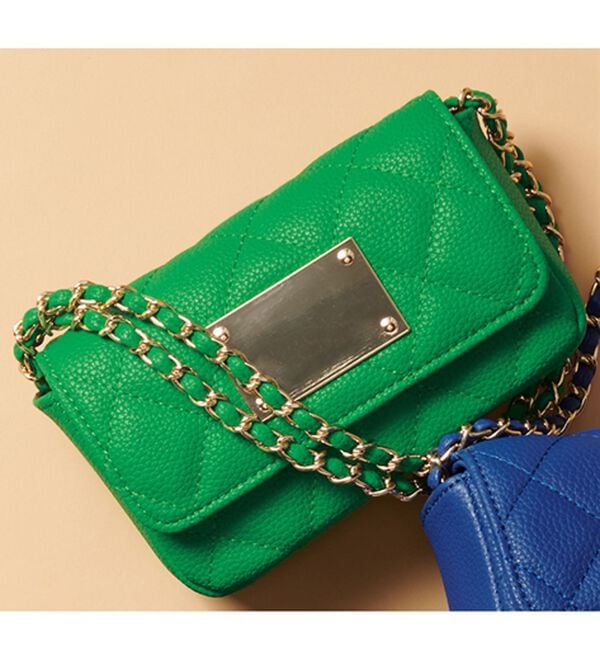 RANAN（ラナン）の「プレートデザインミニバッグ（ハンドバッグ）」｜グリーン