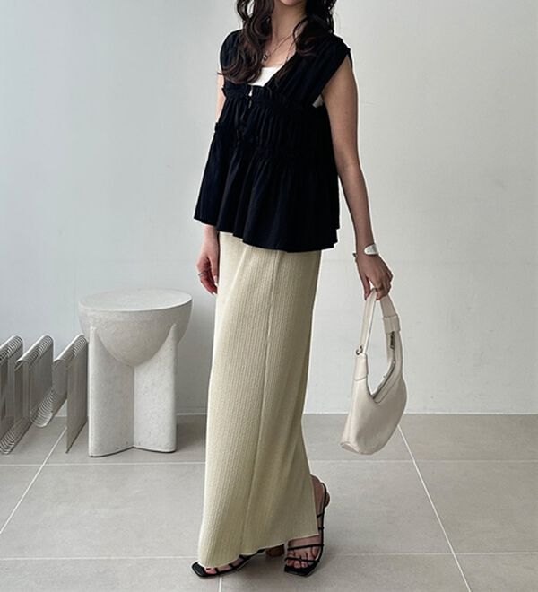 GeeRA（ジーラ）の「セルフカット美脚魅せタイトスカート（ロングスカート）」｜詳細画像