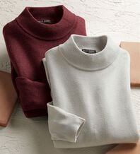 「カシミヤタッチやわらかハイネックセーター（メンズニット・セーター）」