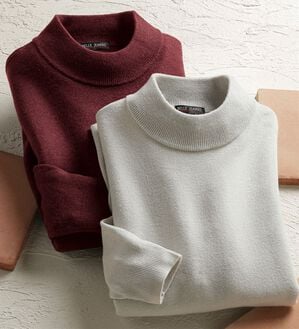 「カシミヤタッチやわらかハイネックセーター（メンズニット・セーター）」｜詳細画像