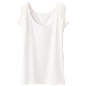 YU'NOW（ユナウ）の「ヒンヤリ冷感！汗取りパッド付クールシリーズ　ハーフフレンチ（肌着・インナーウェア）」｜オフホワイト