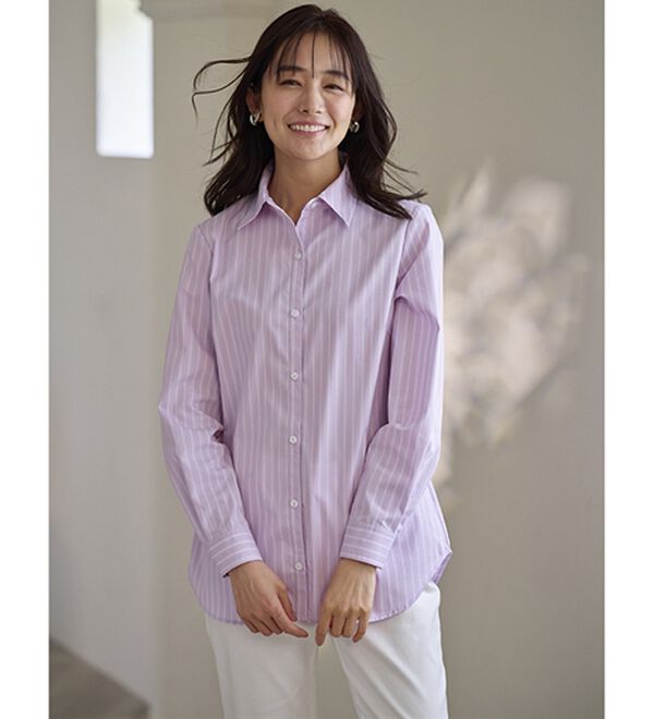BELLUNA（ベルーナ）の「【選べる袖丈】洗える！ストレッチイージーケアシャツ（シャツ）」｜詳細画像