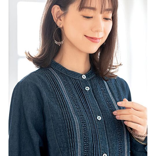 OHGA ピンタックブラウス トップス 