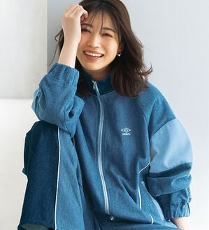 BELLUNA（ベルーナ）の「【ｕｍｂｒｏ】切替デニムジャケット（ブルゾン）」｜インディゴ