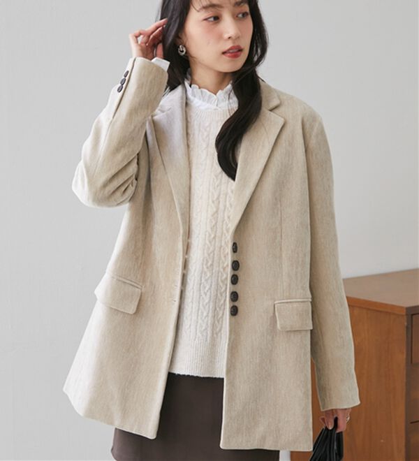 RANAN（ラナン）の「テーラードモールジャケット（テーラードジャケット）」｜アイボリー