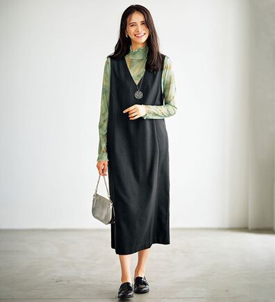 BELLUNA（ベルーナ）の「体型カバージャンパースカート（ジャンパースカート）」