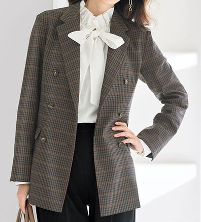 BELLUNA（ベルーナ）の「クラシカルチェック柄ウール調テーラードジャケット（テーラードジャケット）」