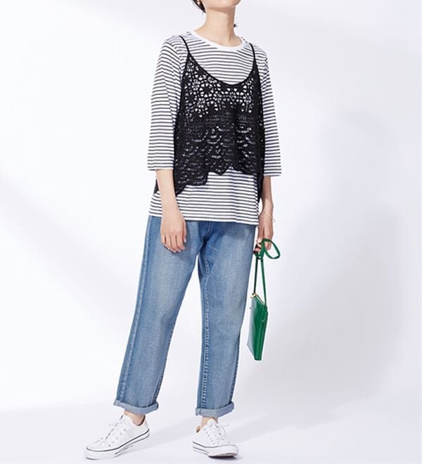 BELLUNA（ベルーナ）の「かぎ針風ビスチェアンサンブル（アンサンブル）」｜詳細画像