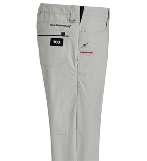 「＜トランスコンチネンツゴルフ＞新すっきり設計ゴルフパンツ（メンズフルレングスパンツ）」｜ライトグレー