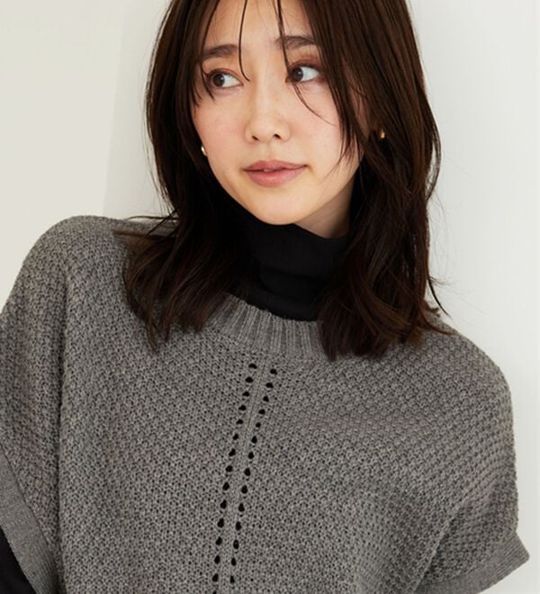 BELLUNA（ベルーナ）の「素肌想いの綿１００％シアープルオーバー（カットソー）」｜詳細画像