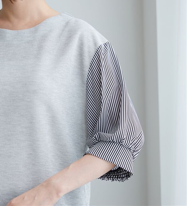 BELLUNA（ベルーナ）の「ラメ調素材シャツフェイクチュニック（チュニック）」｜詳細画像