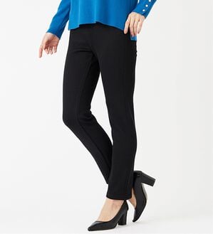 BELLUNA（ベルーナ）の「マシュマロみたいな裏ベロアなめらかストレッチパンツ（フルレングスパンツ）」｜黒