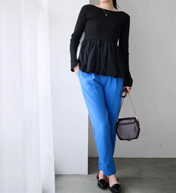 RANAN（ラナン）の「あったか！裏起毛美脚シルエットタックパンツ（フルレングスパンツ）」｜詳細画像