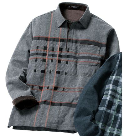 「マイナス５歳の大人格上げジャカードポロ（メンズポロシャツ）」