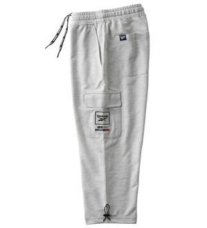 「＜リーボック＞吸汗速乾７分袖トレーナー＆７分丈カーゴパンツ（メンズトレーナー）」｜杢グレー(パンツ)