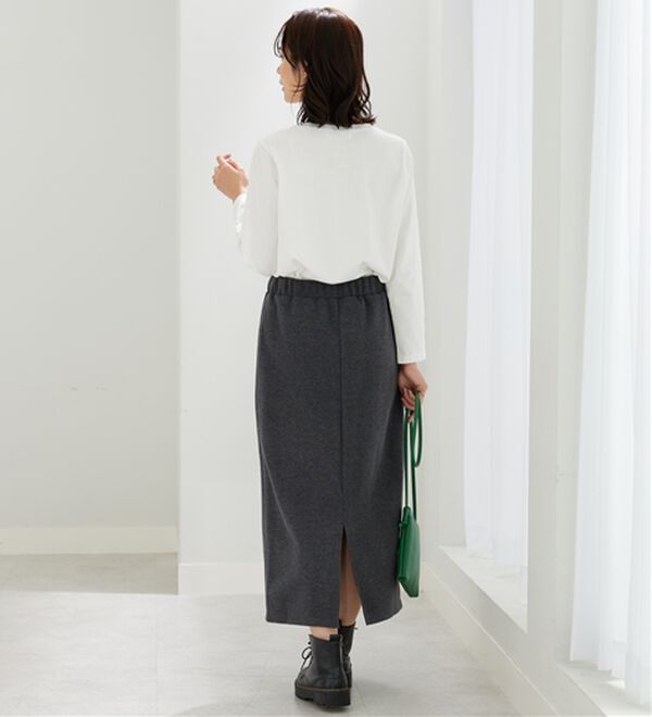 BELLUNA（ベルーナ）の「ふんわり起毛素材ナロースカート（ロングスカート）」｜詳細画像