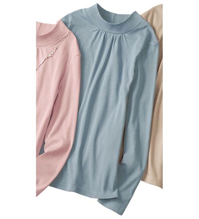 「優しい温もりオーガニックコットンハイネックインナー（肌着・インナーウェア）」