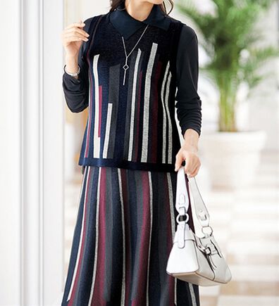 BELLUNA（ベルーナ）の「ジャカード素材ニットセットアップ（セットアップ）」